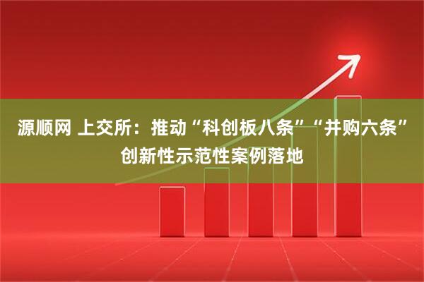 源顺网 上交所：推动“科创板八条”“并购六条”创新性示范性案例落地