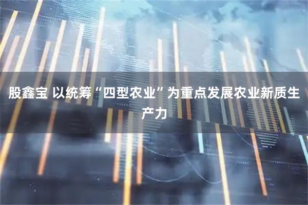 股鑫宝 以统筹“四型农业”为重点发展农业新质生产力